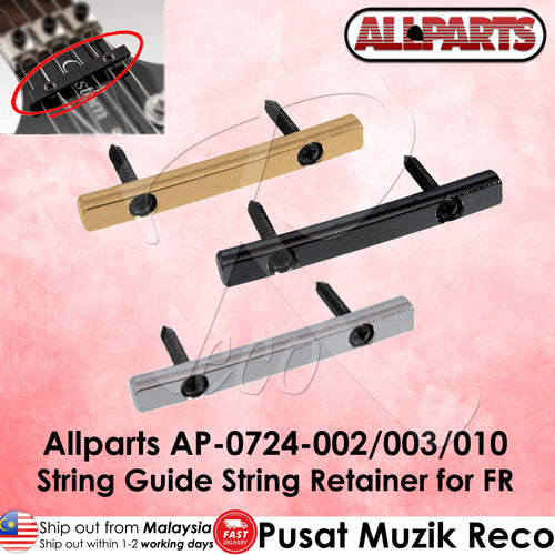 String guide string retainer for FR with Allparts branding on a pink background