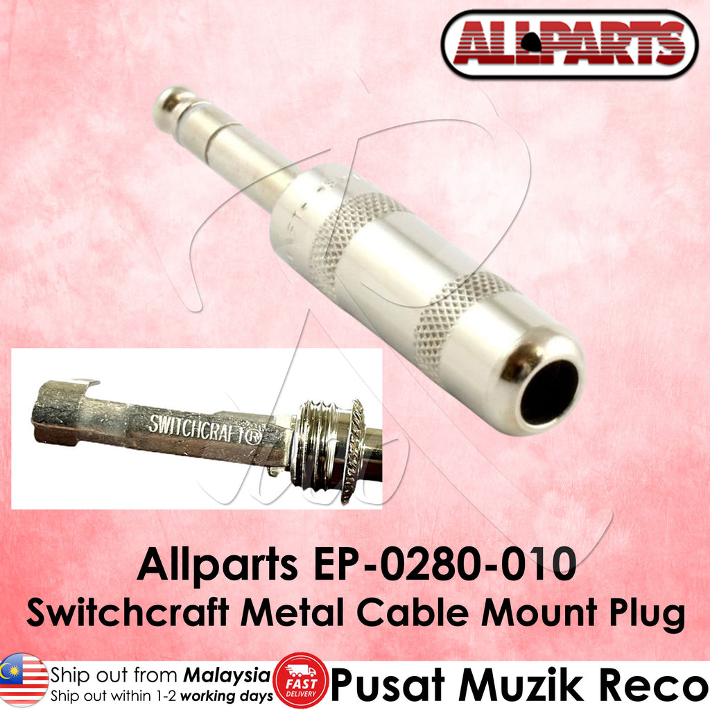 Allparts EP-0280-010 Switchcraft 1/4" Mono TS Cable Plug — Guitar & Bass Cable Repair