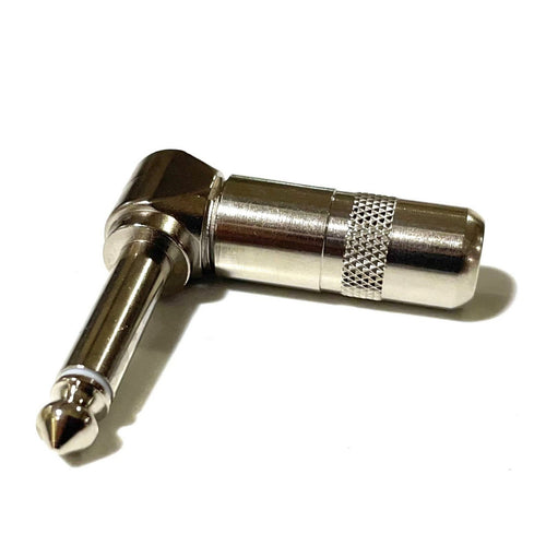 Metal audio plug on a white background