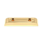 Gold metal bracket on a white background