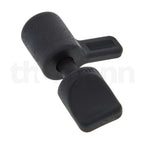 A black plastic tension adjuster screw head with a textured cylindrical body and a flat rectangular adjustment tab, shown on a white background with a faint watermark.