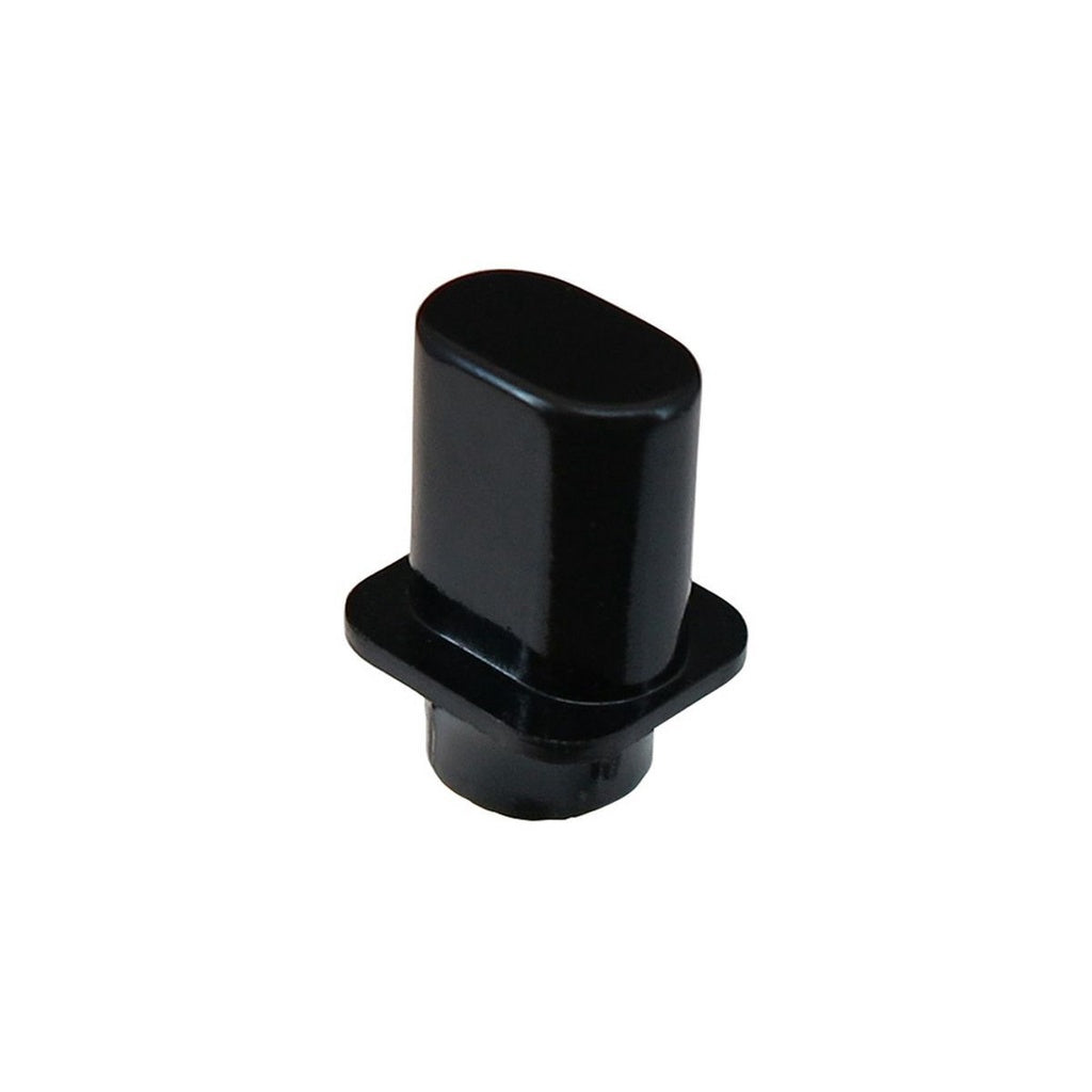 Black plastic cap on a white background