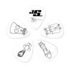 *D'Addario 1CWH2-10JS Joe Satriani Signature Guitar Picks, White - Reco Music Malaysia