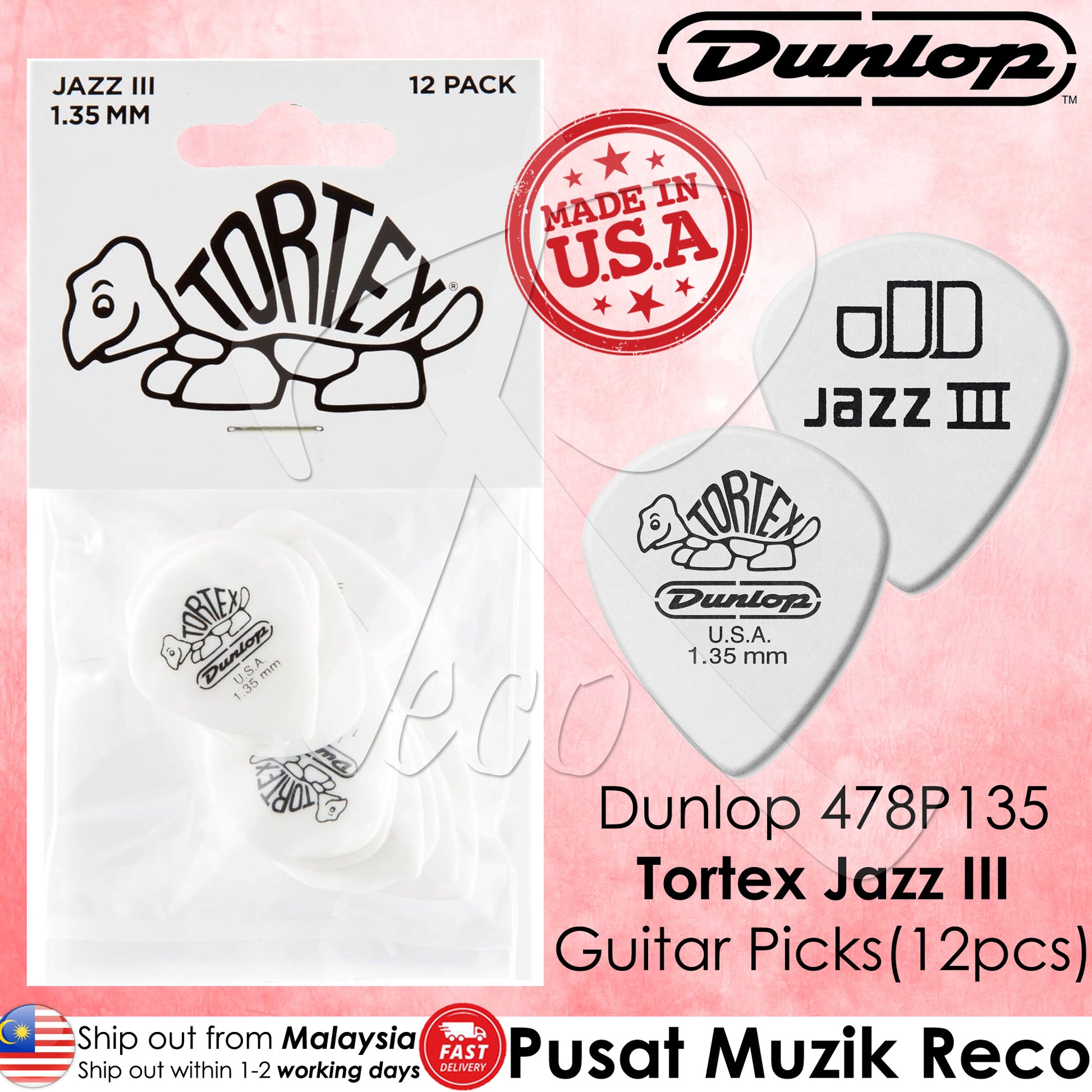 DUNLOP Médiators Tortex Pitch Black Jazz III X 12 | Fuzz Bayonne - Foto 9