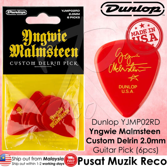 *Jim Dunlop YJMP02RD 2.0mm YNGWIE Malmsteen Picks, Red - Reco Music Malaysia