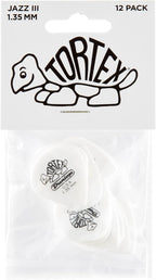 Dunlop 478P135 Tortex Jazz III 1.35mm Guitar Picks Player Pack, 12pcs/Pack