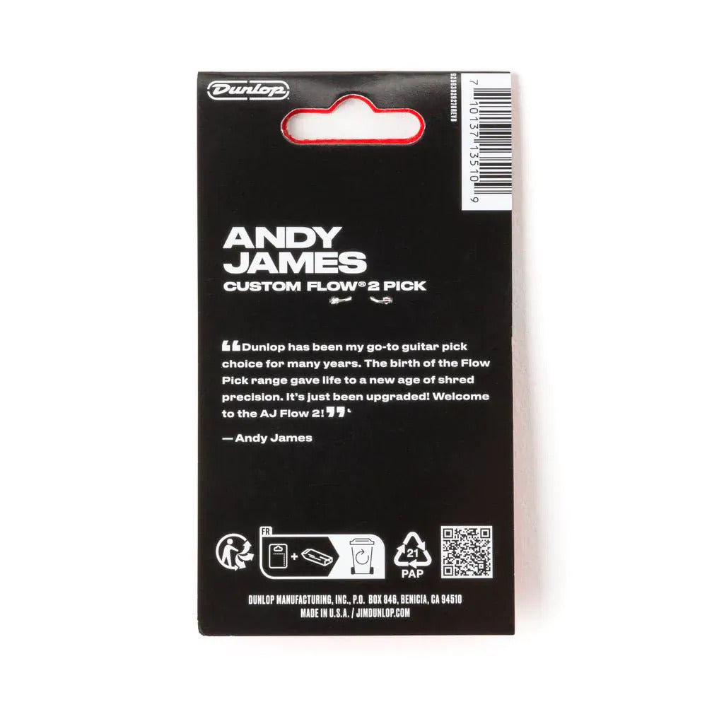 Dunlop 574PAJ200 Andy James Custom Flow 2 Signature Guitar Picks 2.0mm (3pcs) - Reco Music Malaysia