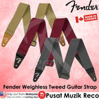 Fender WeighLess Comfort Elastic Guitar Strap Tweed