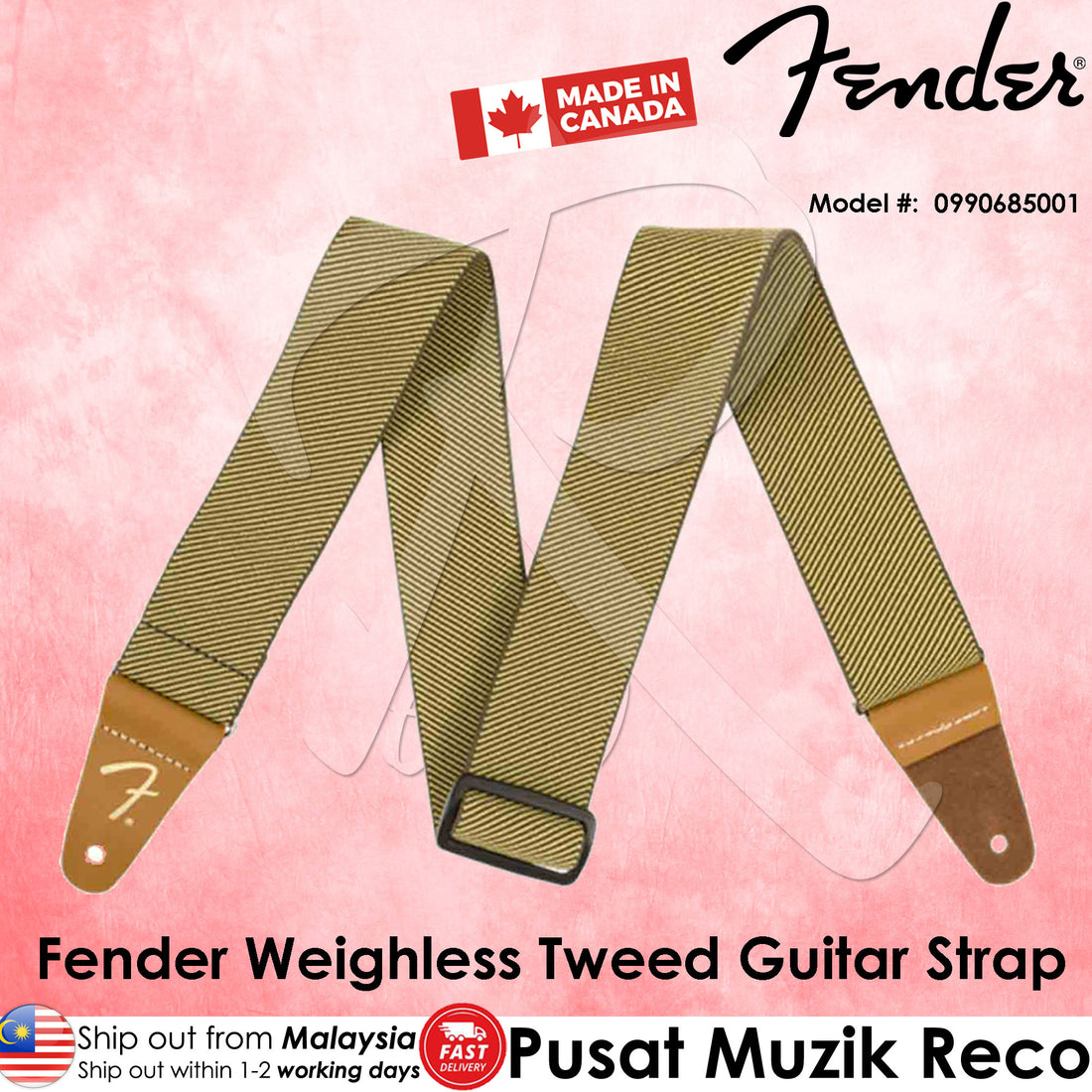 Fender Weighless Red Tweed – Nederland