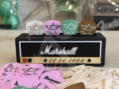 Ibanez Steve Vai Signature Guitar Picks (4pcs) (Brown, Green, Pink, White) 【Made in Japan】