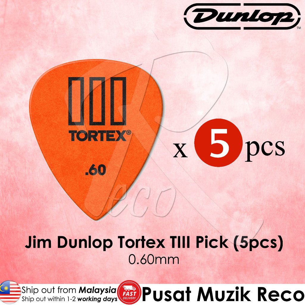 Jim Dunlop 462R Tortex III / TIII Variety Sizes Guitar Pick - Reco Music Malaysia