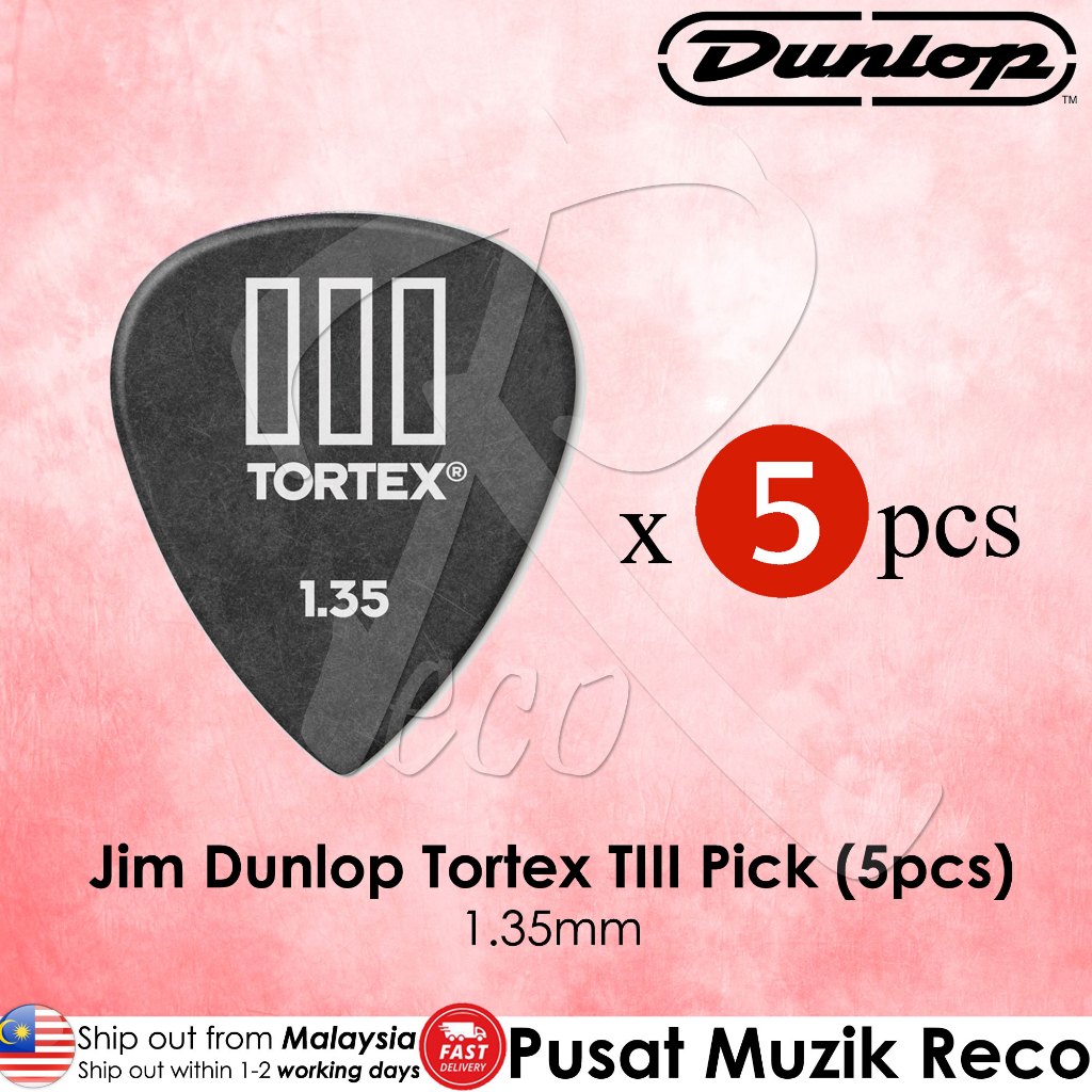 Jim Dunlop 462R Tortex III / TIII Variety Sizes Guitar Pick - Reco Music Malaysia
