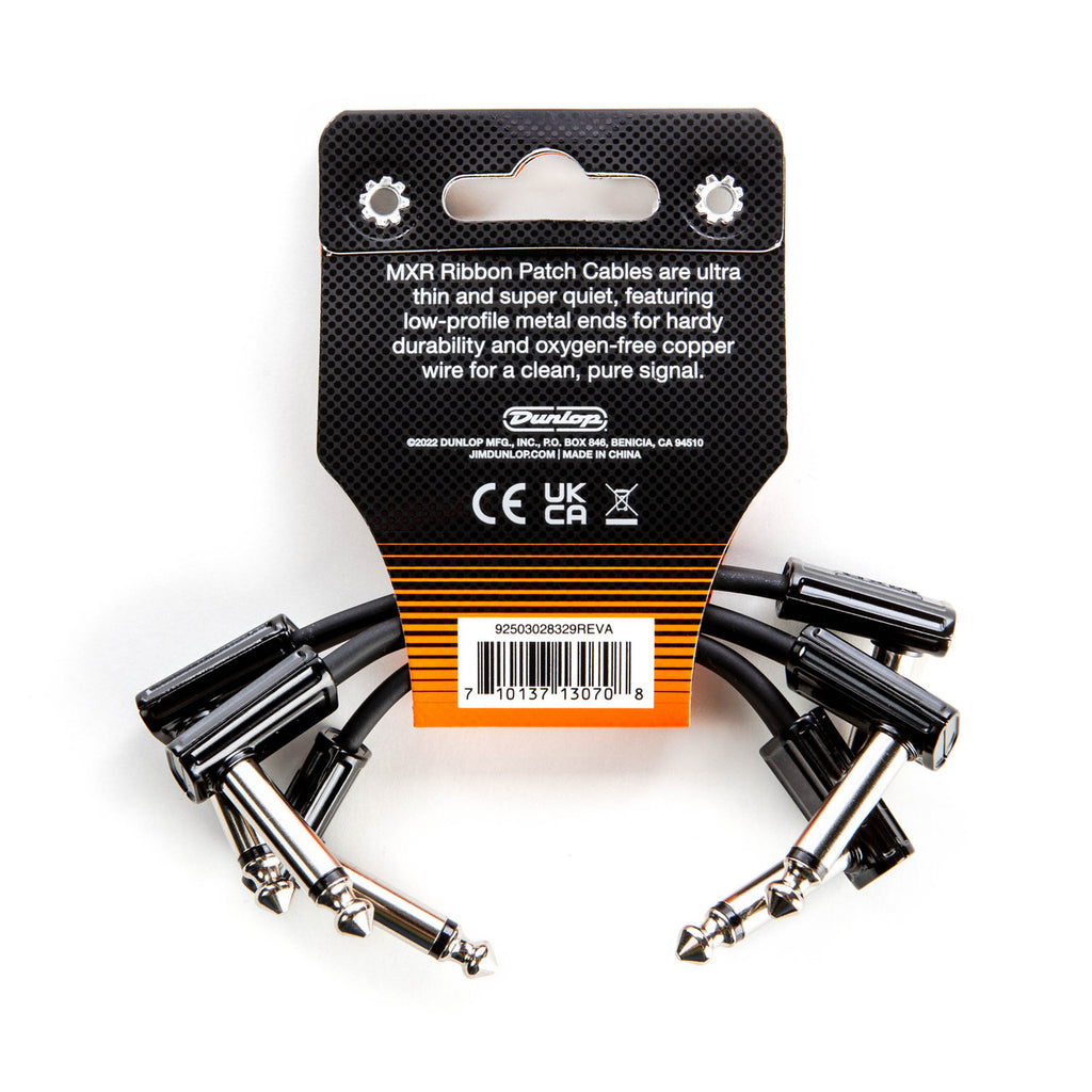 Jim Dunlop MXR 3PDCPR03 3in FLAT RIBBON Guitar Effect Patch Cable Pack of 3pcs - Reco Music Malaysia