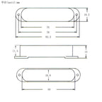 RM No-Hole Single Coil Pickup Covers Set for ST Stratocaster Style Electric Guitar Plastic Casing
