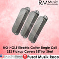 RM No-Hole Single Coil Pickup Covers Set for ST Stratocaster Style Electric Guitar Plastic Casing