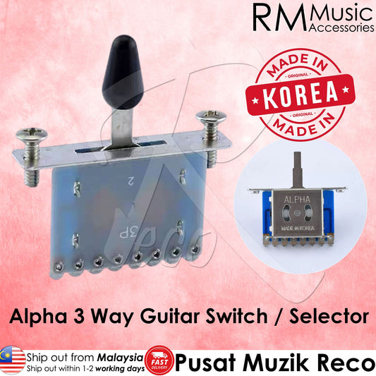 Alpha Korea 3 Way Guitar Pickup Lever Switch Selector Switch for Electric Guitar & Bass