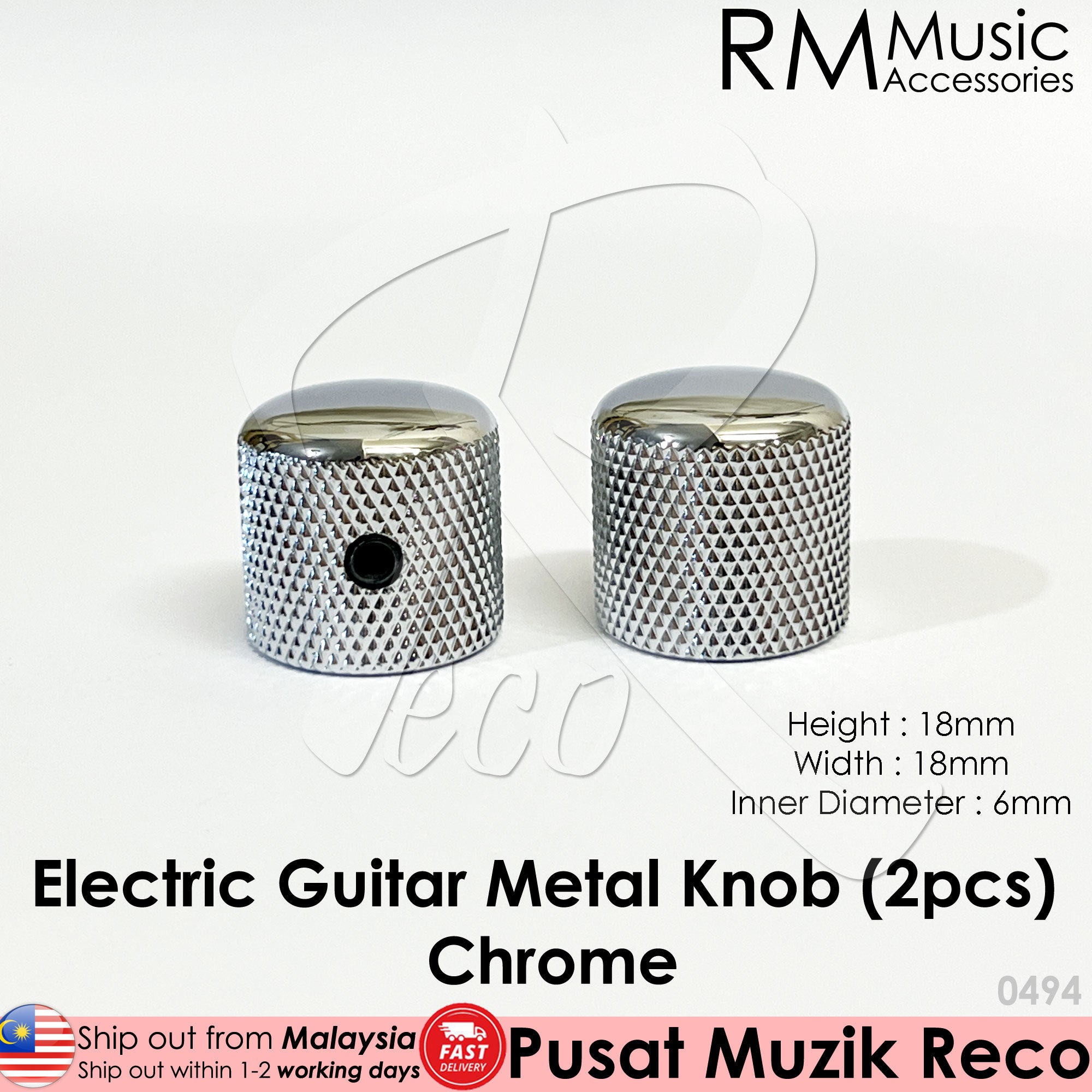 RM LL1913 HQ Electric Guitar Metal Knob Volume Tone Control Knob