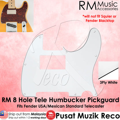 RM Telecaster Pickguard Humbucker 3 Ply 8 Hole for Fender USA/Mexican Standard Telecaster Electric Guitar Scratch Plate
