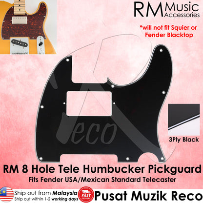 RM Telecaster Pickguard Humbucker 3 Ply 8 Hole for Fender USA/Mexican Standard Telecaster Electric Guitar Scratch Plate