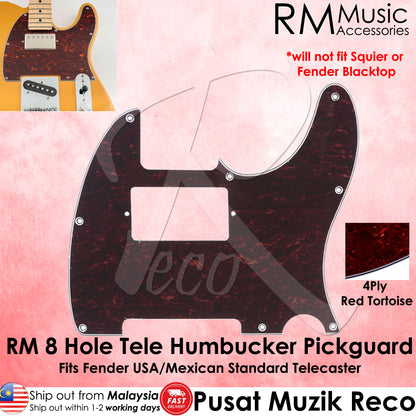 RM Telecaster Pickguard Humbucker 3 Ply 8 Hole for Fender USA/Mexican Standard Telecaster Electric Guitar Scratch Plate