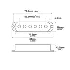 RM Electric Guitar SSS Plastic Pickup Cover For USA Mexico Strat 3x52.5mm