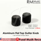 RM HQ Electric Guitar Aluminum Flat Top Knob Volume Tone Control Knob Fender Mexico Player Tele Style - Reco Music Malaysia