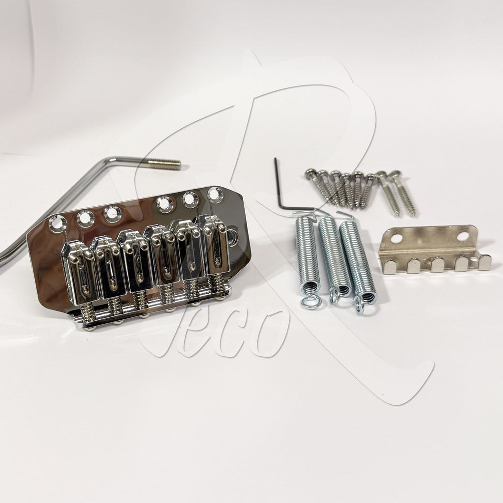 RM RT1499 IB Electric Guitar Tremolo Bridge System Set Chrome / Black - Reco Music Malaysia