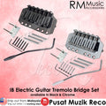 RM RT1499 IB Electric Guitar Tremolo Bridge System Set Chrome / Black - Reco Music Malaysia