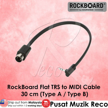 RockBoard Flat TRS to MIDI Cable 30cm (Type A / Type B)