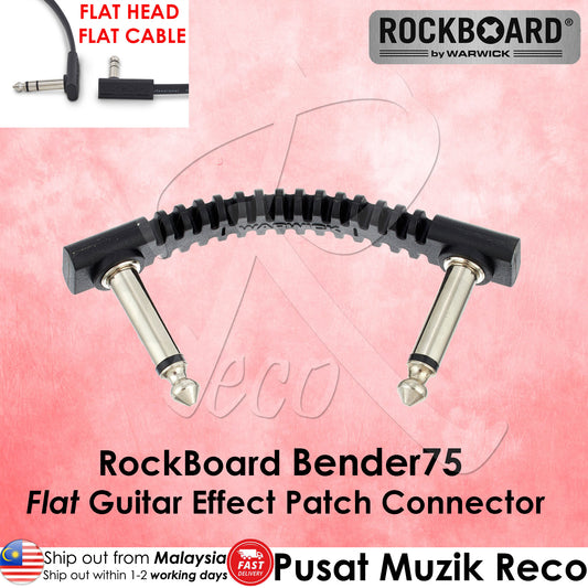 Warwick RockBoard Flat Patch Cable Bender75 Flat Patch Connector Guitar Effect Patch Cable