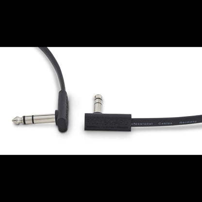 Rockboard Warwick Flat Head TRS Cable 60cm Audio Cable Balanced Interconnect 1/4inch TRS to 1/4inch TRS