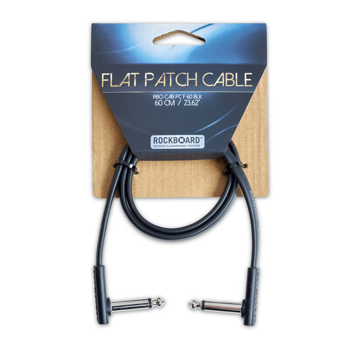 Rockboard Warwick Flat Head TRS Cable 60cm Audio Cable Balanced Interconnect 1/4inch TRS to 1/4inch TRS