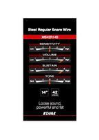 TAMA steel regular snare wire packaging with control settings on a black background