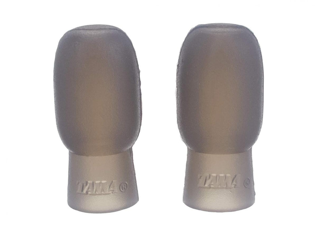 Two gray rubber duckies with 'Teva' branding on a white background