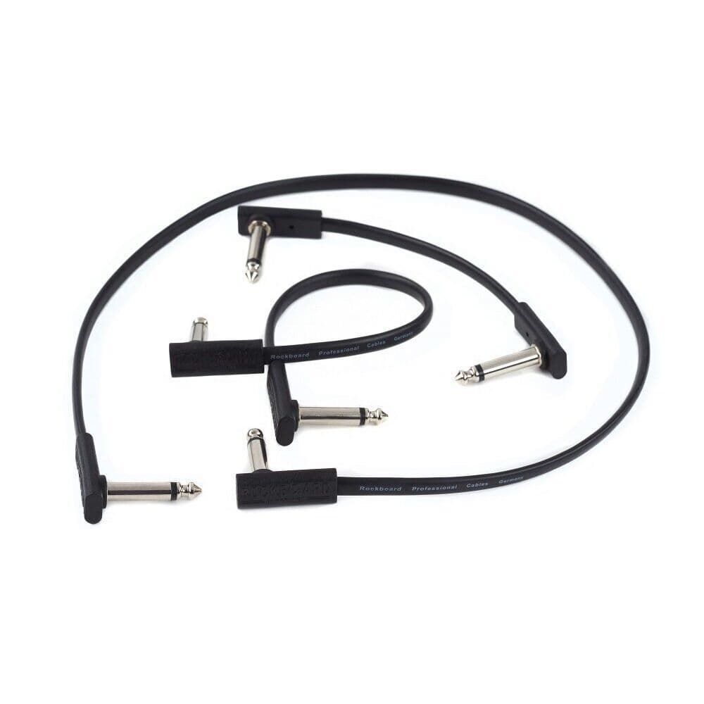 *Warwick RockBoard Flat Patch Cable, Black, 5cm - Reco Music Malaysia