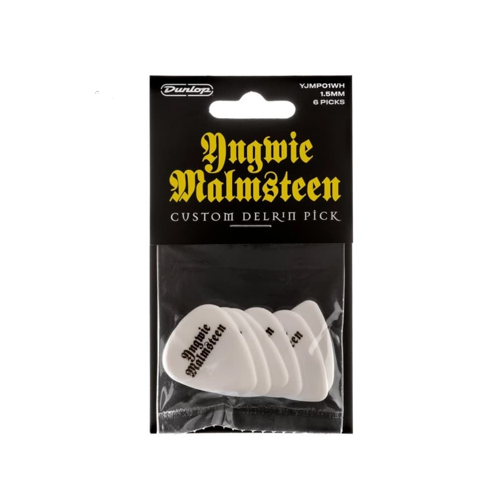 *Jim Dunlop YJMP01WH 1.5mm YNGWIE Malmsteen Guitar Picks, White - Reco Music Malaysia