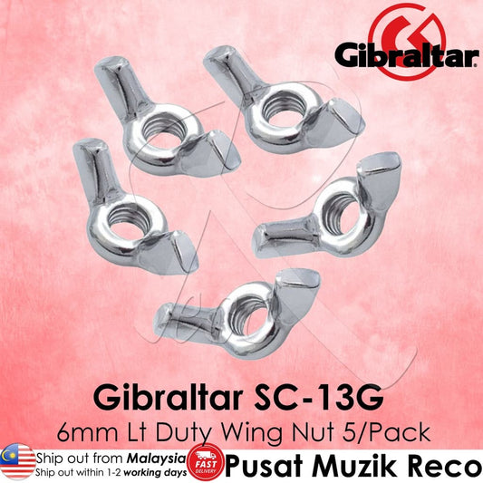 *Gibraltar SC-13G 6mm Light-Duty Wing Nut - 5/Pack - Reco Music Malaysia