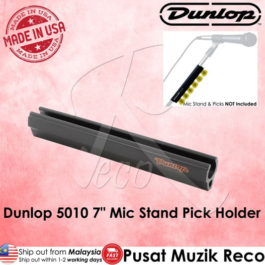 Jim Dunlop 5010SI Black Microphone Stand Guitar Pick Holder, 7" - Reco Music Malaysia