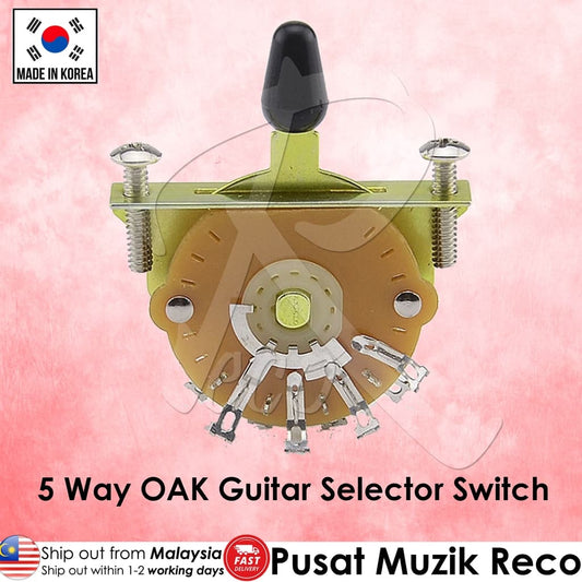 *RM GF-0828 5 Way OAK Guitar Selector Switch - Reco Music Malaysia