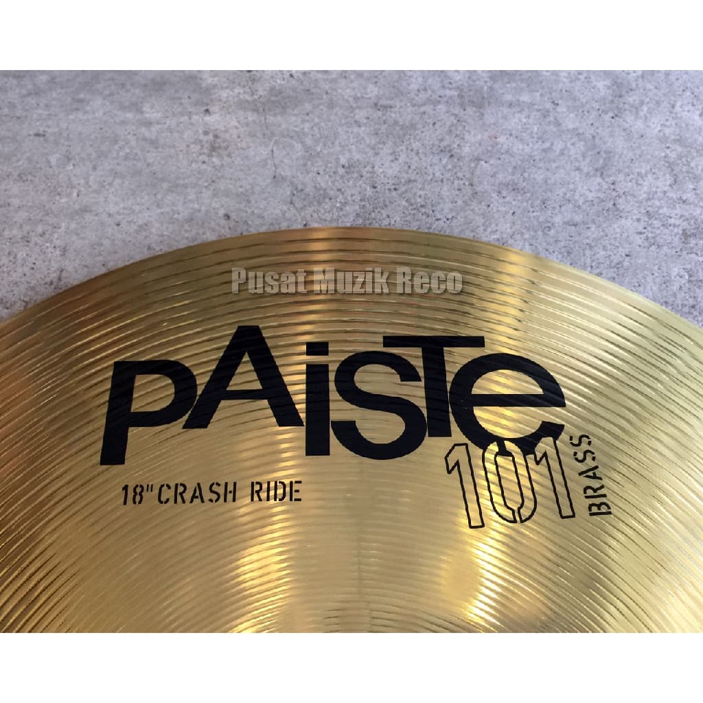 *Paiste 18" 101 Brass Crash Ride Cymbals, 18 inch - Reco Music Malaysia