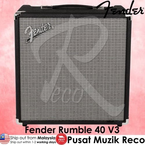 *Fender Rumble 40 V3 Bass Combo Amplifier, 230V EU - Reco Music Malaysia