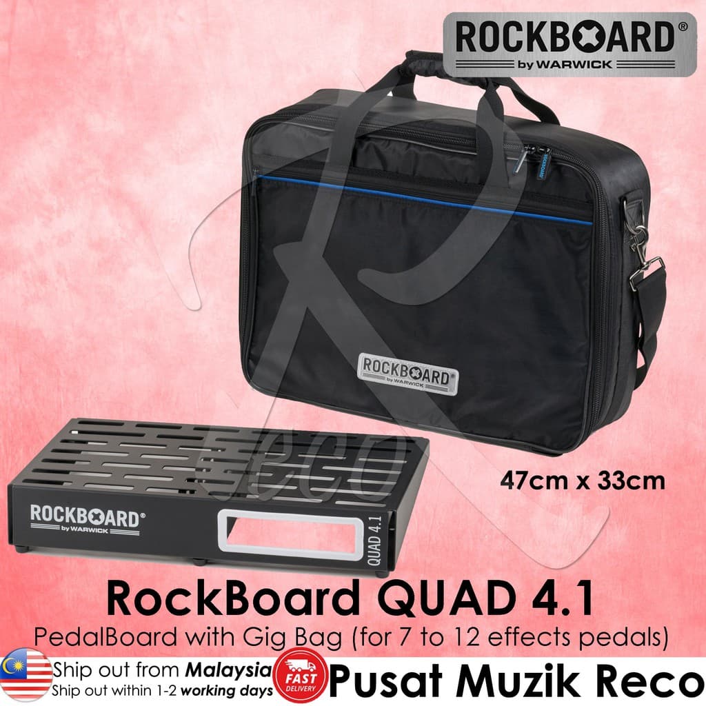 *Warwick RockBoard QUAD 4.1 Pedalboard With Gig Bag - Reco Music Malaysia
