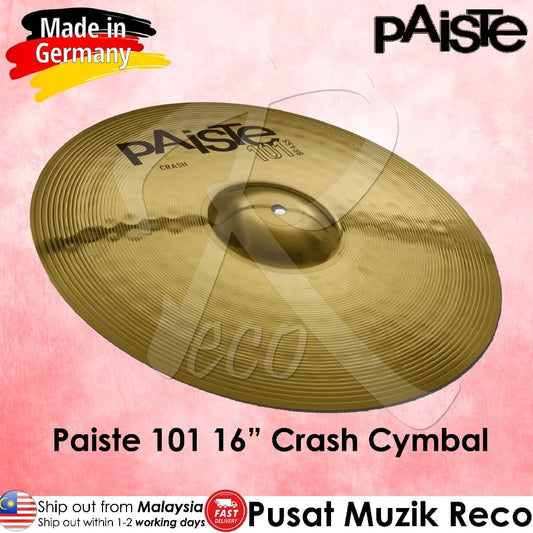 *Paiste 16" 101  Brass Crash Cymbal, 16 inch - Reco Music Malaysia