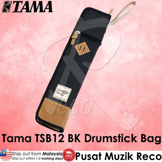 *Tama TSB12BK Powerpad Designer Drum Stick Bag, Black - Reco Music Malaysia