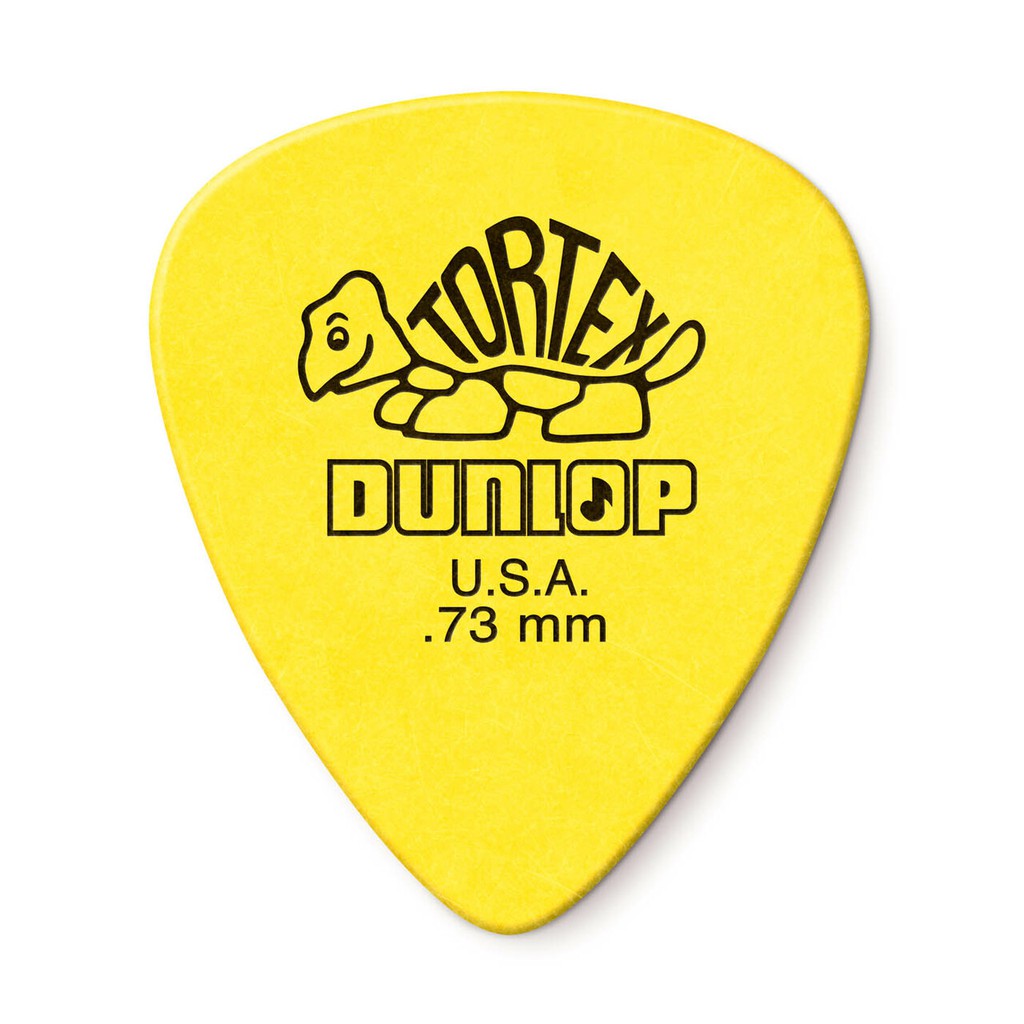 Jim Dunlop 418P.73 Tortex Standard 0.73mm Yellow Guitar Pick Pack (12pcs) - Reco Music Malaysia