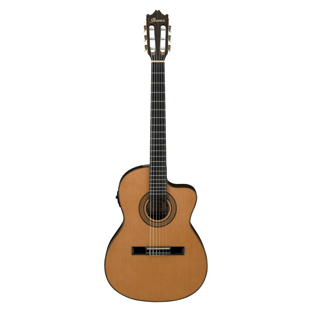 Ibanez GA5TCE Thinline Classical Acoustic-Electric Concert Guitar, Amber High Gloss (GA5TCE-AM) - Reco Music Malaysia