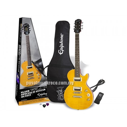 Epiphone Slash "AFD" Les Paul Special-II Outfit Electric Guitar, Gig Bag Included - Appetite Amber - Reco Music Malaysia