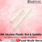 RM 4 String Ukulele Plastic Nut and Saddle SET - Reco Music Malaysia