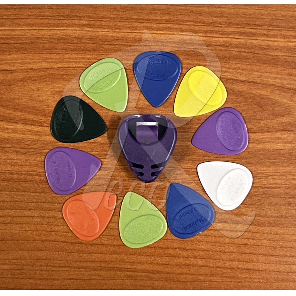 RM Meideal ABS Non Slip Guitar Picks With Pick Holder/Keychain Guitar Pick Holder