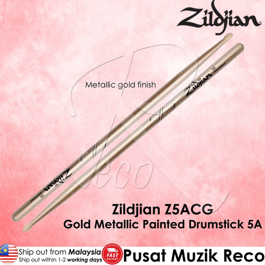 ZILDJIAN Z5ACG Chroma Series 5A Drumsticks, Chroma Gold - Reco Music Malaysia
